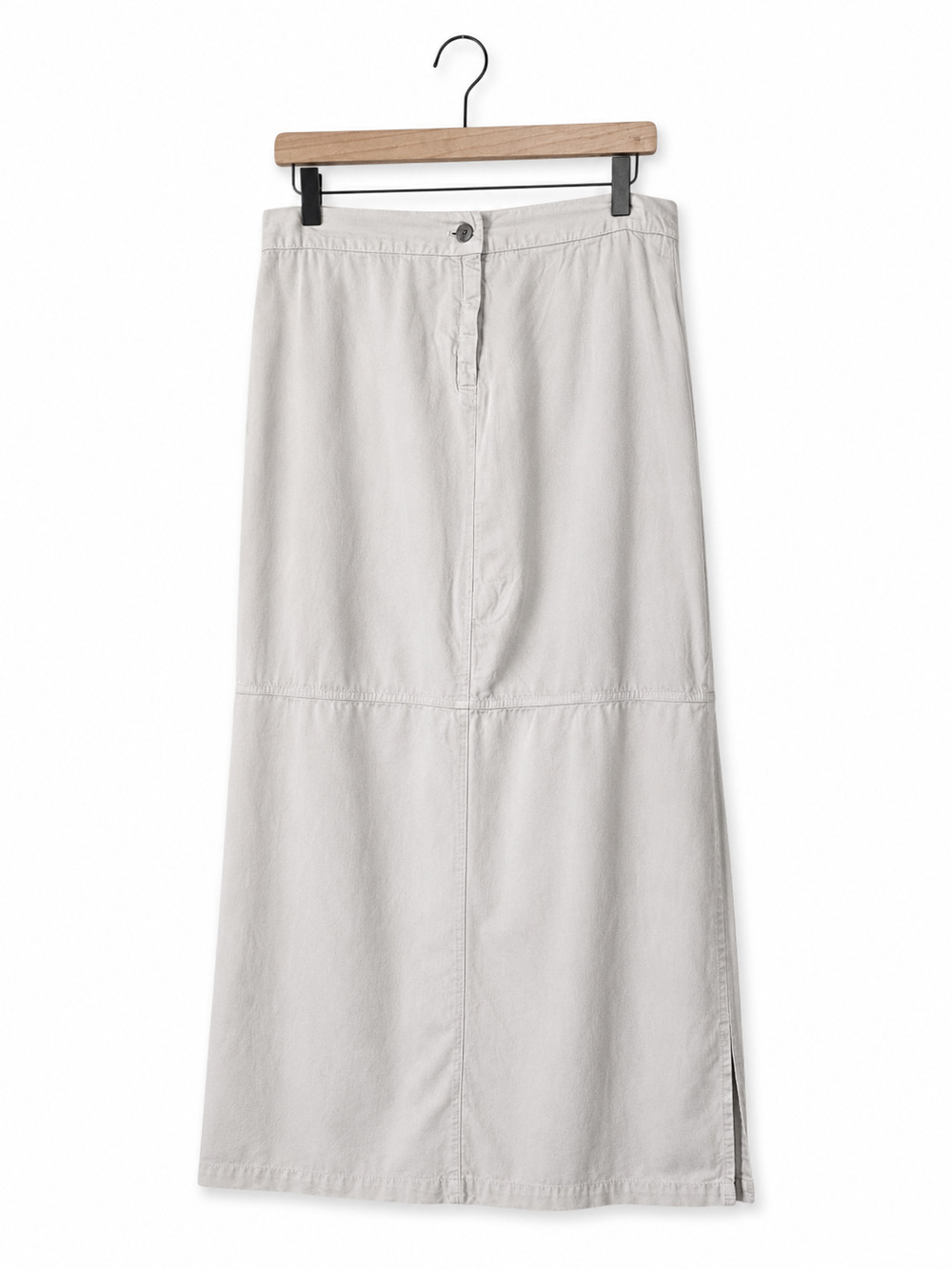 Vintage Agolde Event Khaki Maxi Skirt Size 30 Y2K Minimalist Utility Side Slit